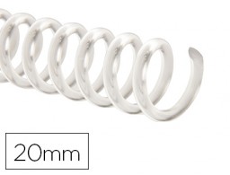 CJ100 espiral Q-Connect plástico transparente 20mm. paso 5:1